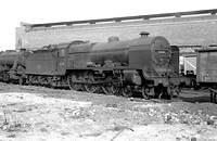 CRA0566 - Cl 6P No. 45518 'Bradshaw' at Warrington shed, April 1960