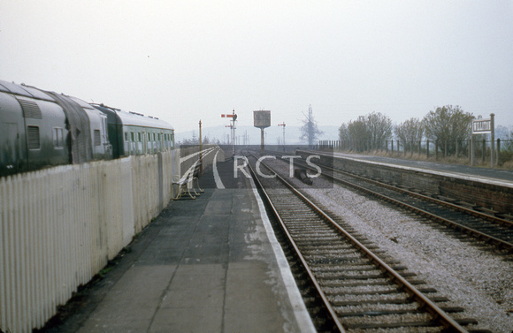 MER0171C - View along the platform at Williton station (WSR) c 1980s