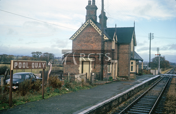 CAR1186C - View of Pool Quay station taken from a train c November 1964