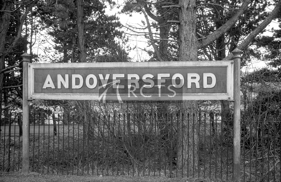 CC00496 - Andoversford station name board c 1960s