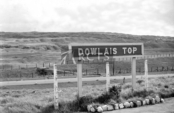 CC00497 - Dowlais Top station name board c 1960s