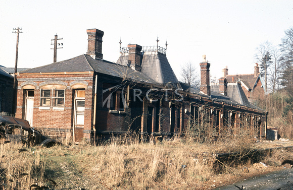 CH06617C - Derelict station buildings at Winchester Chesil 18/12/71