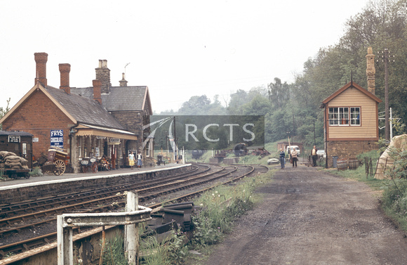 CH06775C - View of Highley station and signal box 3/6/79