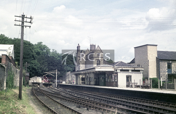 CH06810C - View across the tracks to Cirencester Town station looking towards the buffers 23/6/62