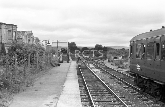 FAI2362 - Heathfield station (Devon) looking north showing junction for Moreton Hampstead (ahead) & Exeter (right) lines 5/7/70