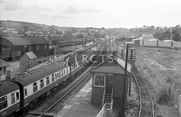 PG01081 - Fishguard & Goodwick station looking approx south away from Fishguard Harbour c 1970s