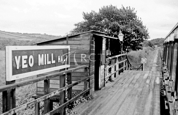 PG01958 - View from a train looking towards Barnstaple at Yeo Mill Halt c early 1960s