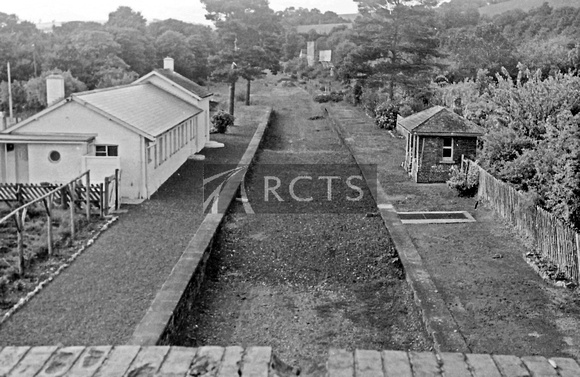PG02022 - View looking north at Christow station on the Teign Valley line (after closure, with track removed) c 1960s