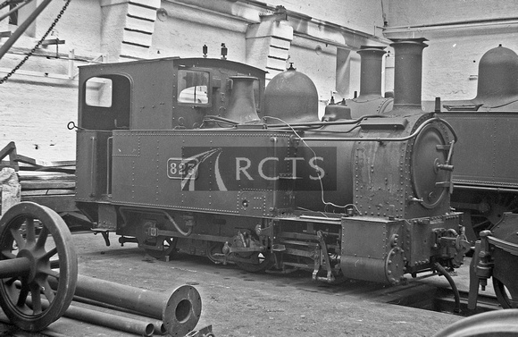 JAY1901 - Cl 0-6-0T No. 823 'The Countess' (ex W&L) at Oswestry Works 30/7/56