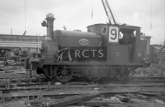 FAI3023 - 0-6-0ST No. 9 (Manning Wardle 1617 of 1903) at Samuel Williams & Sons Ltd, Dagenham Dock, July 1950