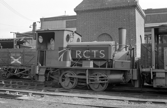 FAI3458 - 0-4-0ST 'Peterstone' (Manning Wardle 1023 of 1887) at Staveley Iron & Chemical Co Ltd, Staveley 9/7/55