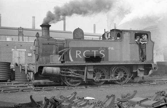FAI3985 - 0-6-0T No. 16 (Hudswell Clarke 1351 of 1918) at John Lysaght's Scunthorpe Works Ltd, Normanby Park Steelworks 13/6/58