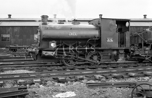 FAI4312 - 0-4-0ST No. 6 'Gwen' (Hudswell Clarke 1662 of 1936) at Oxfordshire Ironstone Co Ltd, Wroxton 23/4/60