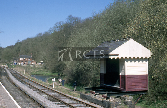 RE04993C - Consall station waiting shelter before installation, Churnet Valley Railway 6/4/02