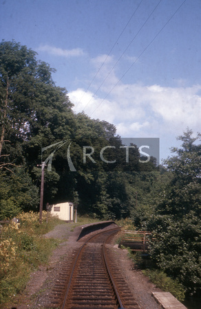 RIP0381CVF - Causeland Halt viewed from the front of a DMU c September 1963