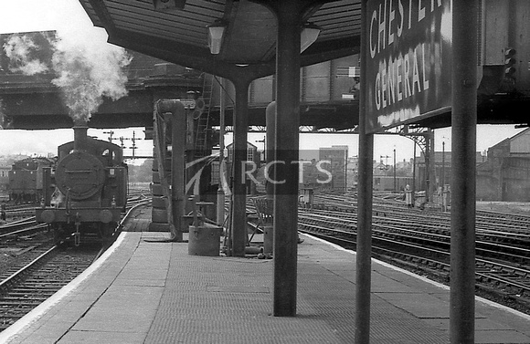 WARD278 - General view along platform at Chester General west end c early 1960s