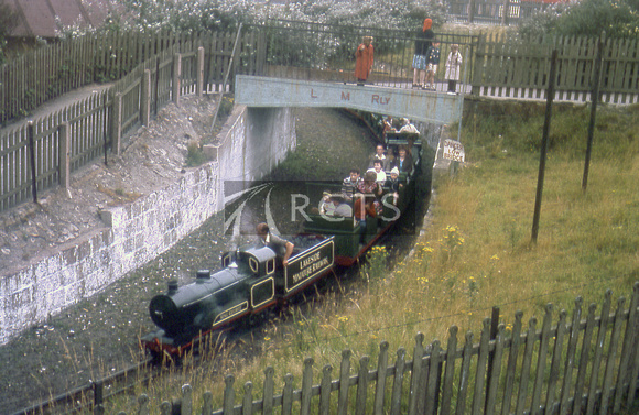 THO0011C - 4-4-2 'King George' and train on the Southport Miniature Railway, August 1964