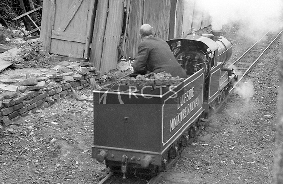 WARD173 - 4-4-2 Loco on miniature Railway at Lakeside, Miniature Railway, Southport c early 1960s