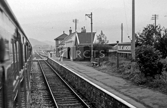 PG02264 - View of Blue Anchor station from a DMU and looking towards Minehead c late 1960s