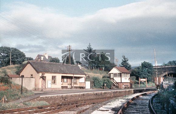 CH06685C - View across the tracks to Minffordd station and signal box 2/8/64