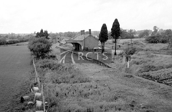 WOOL011 - Bloxham station looking west (tracks removed) 16/2/70