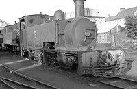 FAI0317 - Cl PN2 CIE No. 5 at Ballinamore (Ex Tralee & Dingle Railway, top of chimney cut off) 26/7/53