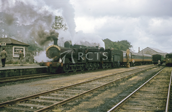 CAR1217C - 0-6-0 No. 130 (ex Great Southern & Western Railway) on the IRRS/RCTS/SLS rail tour at Cloghan, June 1964