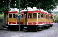 RE02672C - Snaefell Mountain Railway cars Nos 2 and 4 at Laxey 21/7/07