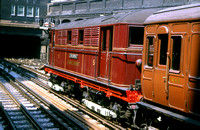 UNK0700C - Metropolitan Railway loco No. 5 'John Hampden' on a train for Aylesbury at Baker Street 26/5/63