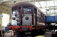 MER0168C - Metropolitan Railway loco No. 12 'Sarah Siddons' under maintenance c December 1981