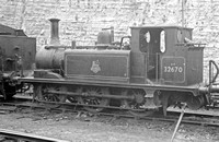AW00221 - Cl A1X No. 32670 (ex LBSCR) in St Leonards West Marina shed yard 18/9/55