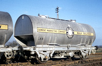 CH06465C - 35 ton GLW bulk cement wagon (Blue Circle Cement) No. LA5 at Cliffe 25/11/61