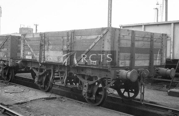 CUL0002 - 10 ton 6-plank wagon No. W19775 at Aston shed 4/7/57