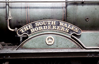 RE00526C - Cl 4073 No. 4037 'The South Wales Borderers' (detail of nameplate) c 1960s No. 6141 c 1960s