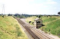 CH05921C - View looking west towards Clink Road Junction and signal box 16/2/78