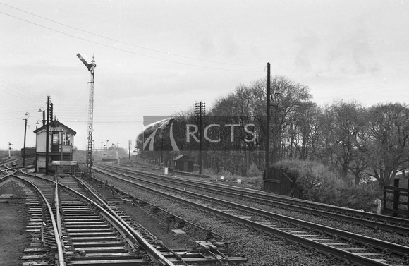 PG00606 - View along the track towards High Dyke signal box c 1970s