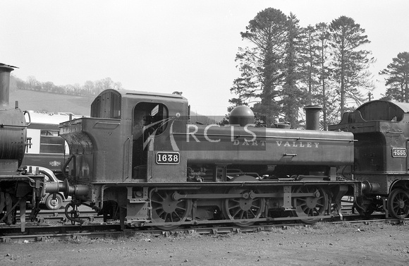 FAI2220 - Cl 1600 No. 1638 at the Dart Valley Railway 7/4/69