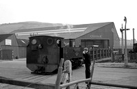 PMB0167 - Cl 2-6-2T VoR No. 9 'Prince of Wales' (ex Cam R) at Aberystwyth level crossing by Crossville garage 6/8/60