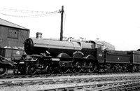DEW0236 - Cl 4000 No. 4034 'Queen Adelaide' (with elbow steam pipes) at Swindon shed 27/9/36