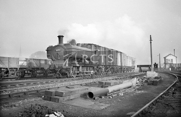 CH00720 - Cl 5700 No. 5791 on a goods train at Shrewsbury 24/9/60
