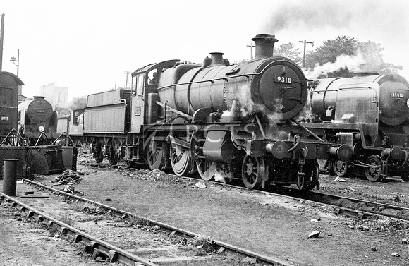 JAY2723 - Cl 9300 No. 9310 at Bournemouth shed 7/7/58