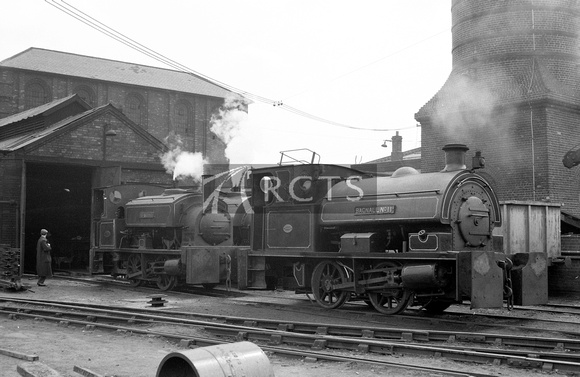 FAI4706 - 0-4-0ST 'Bagnall No. 11 (W G Bagnall 2821 of 1945) at Staveley Iron & Chemical Co Ltd, Staveley 17/5/63