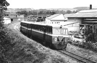 CH05463 - Railcars Nos 19 (leading) and 20 (ex County Donegal Railway) approaching Douglas on the 1540 Peel to Douglas service 27/8/65