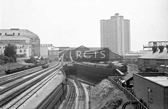 FAI1673 - View of Lillie Bridge depot and surrounding lines from above 11/6/65
