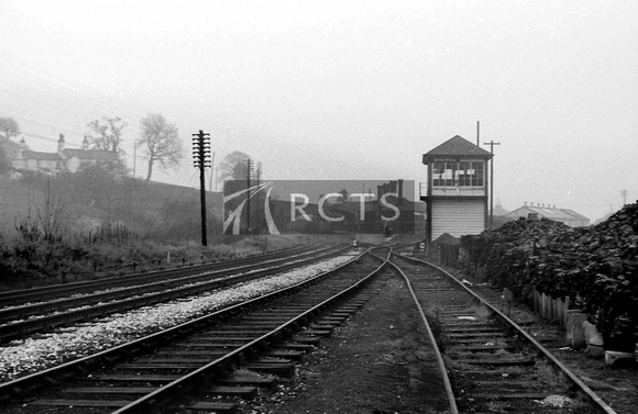 PG01760 - View along the tracks towards Bakewell signal box with the platform beyond c late 1960s