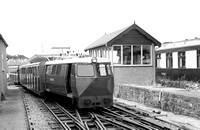 CH05461 - R&ER diesel loco 'Shelagh of Eskdale' leaving Ravenglass with the 0850 train for Dalegarth 8/7/72