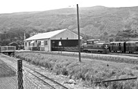 FAI0530 - View of Fairbourne station on Fairbourne Railway with Bo-Bo diesel loco in platform 24/6/59