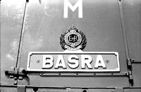 COT0138 - Nameplate of diesel No. 878 'Basra' at the Longmoor Military Railway 30/4/66