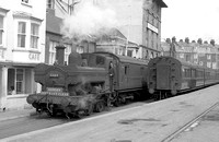 CH01300 - Cl 1366 No. 1369 on the Waterloo boat train at Weymouth Quay 5/8/61