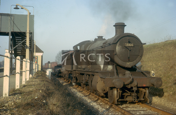 CAR1098C - Cl 2800 No. 3844 on a goods train c March 1965